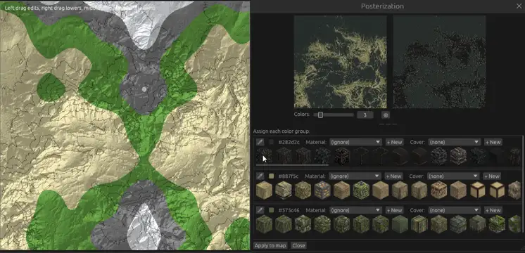 Heightmap & colormap import